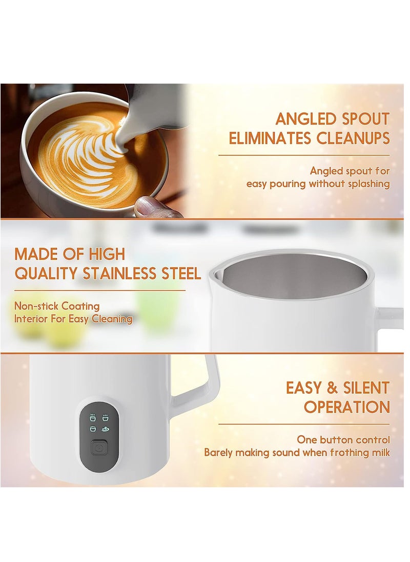 Generic Milk Frother, 4-in-1 Electric Milk Steamer, 350ml Automatic Hot and Cold Foam Maker and Milk Warmer for Latte, Cappuccinos, Macchiato, 400W(Black)  - Image 3