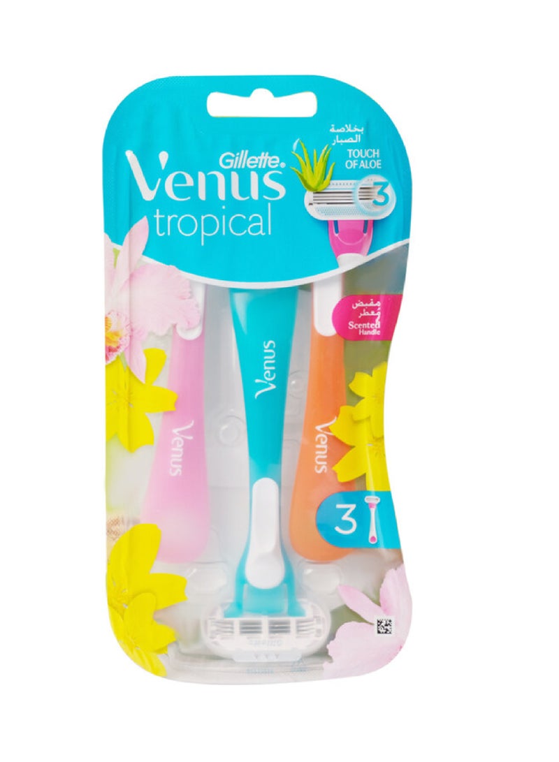 Gillette GILLETE VENUS TROPICAL WMN DISPOS RAZOR 3'S