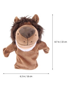 NIBEMINENT Hand Puppet, Plush Lion Animal Toys for Imaginative Pretend Play Stocking Storytelling, Figure Finger Doll Parent-Child Interactive Toy Gift Storytelling Teaching Preschool Role  - Image 3