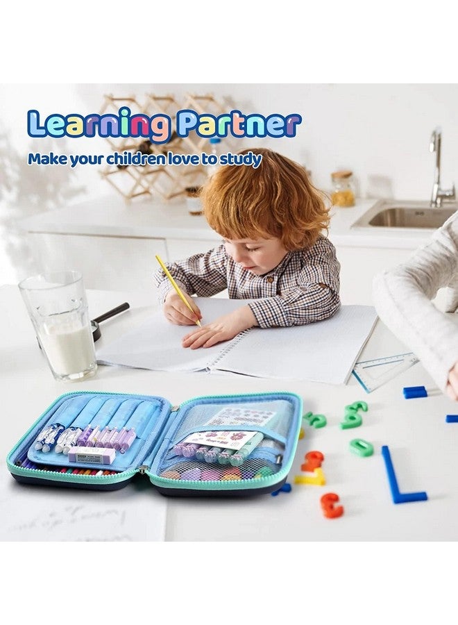 Brand Conquer Brand Conquer Big Size Eva 3D Cover Large Capacity Space Astronaut Pencil Case Compartments, School Pouch Premium Stylish Pen Holder (Big Size Astronaut Pencil Case, Ethylene Vinyl Acetate (EVA) Blue) - Image 5