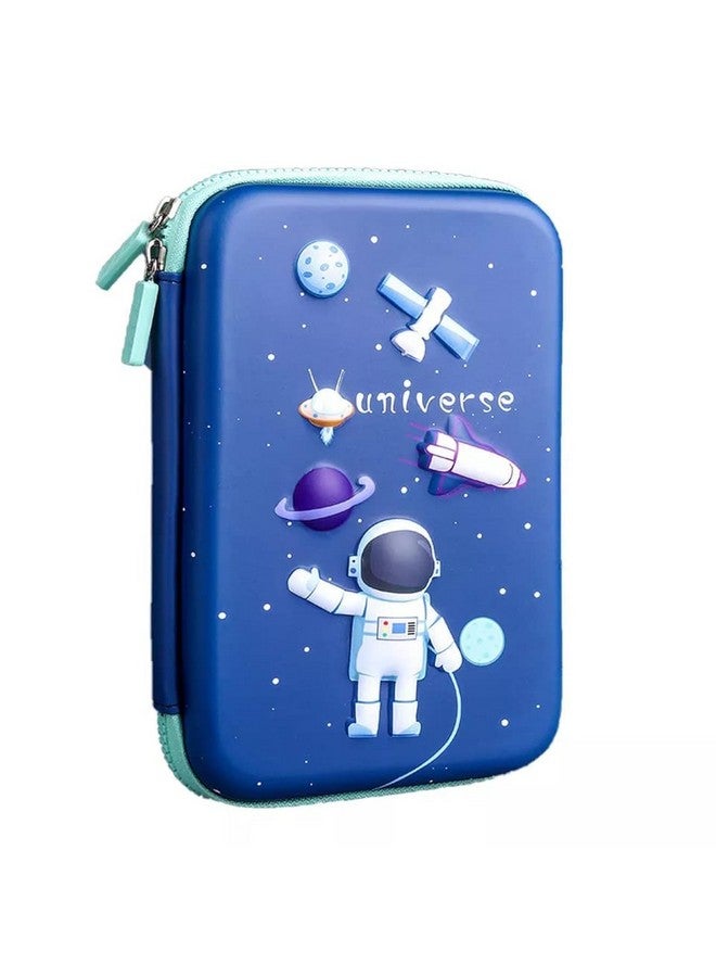 Brand Conquer Brand Conquer Big Size Eva 3D Cover Large Capacity Space Astronaut Pencil Case Compartments, School Pouch Premium Stylish Pen Holder (Big Size Astronaut Pencil Case, Ethylene Vinyl Acetate (EVA) Blue) - Image 1