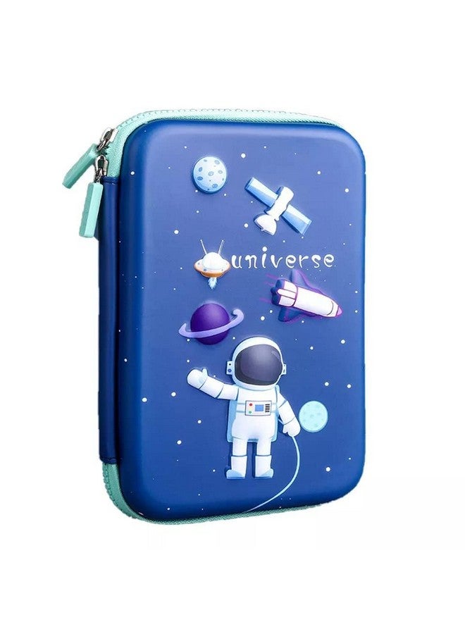 Brand Conquer Brand Conquer Big Size Eva 3D Cover Large Capacity Space Astronaut Pencil Case Compartments, School Pouch Premium Stylish Pen Holder (Big Size Astronaut Pencil Case, Ethylene Vinyl Acetate (EVA) Blue) - Image 2