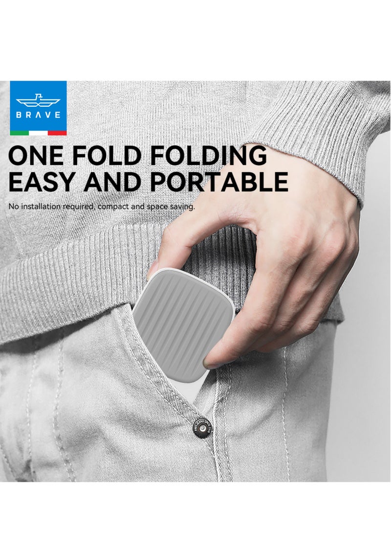 Brave Universal Foldable Adjustable Phone & Tablet Stand | Portable Desk Holder for iPhone Air, iPhone 17/17 Pro/17 Pro Max, iPhone 16/15/14/13/12 Series, iPad Pro/Air/Mini, Samsung Galaxy S25/S24/S23 Ultra, Tablets & Smartphones | Height & Angle Adjustable Metal/ABS Stand, Lightweight & Compact – White - Image 5