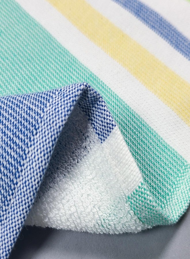 Beachland Fringe Beach Towel 30 x 60 inch Sand Free Flat Woven in Front and Absorbent Terry on Reverse Cotton Turkish Style (Assorted, Pack of 3) - Image 4