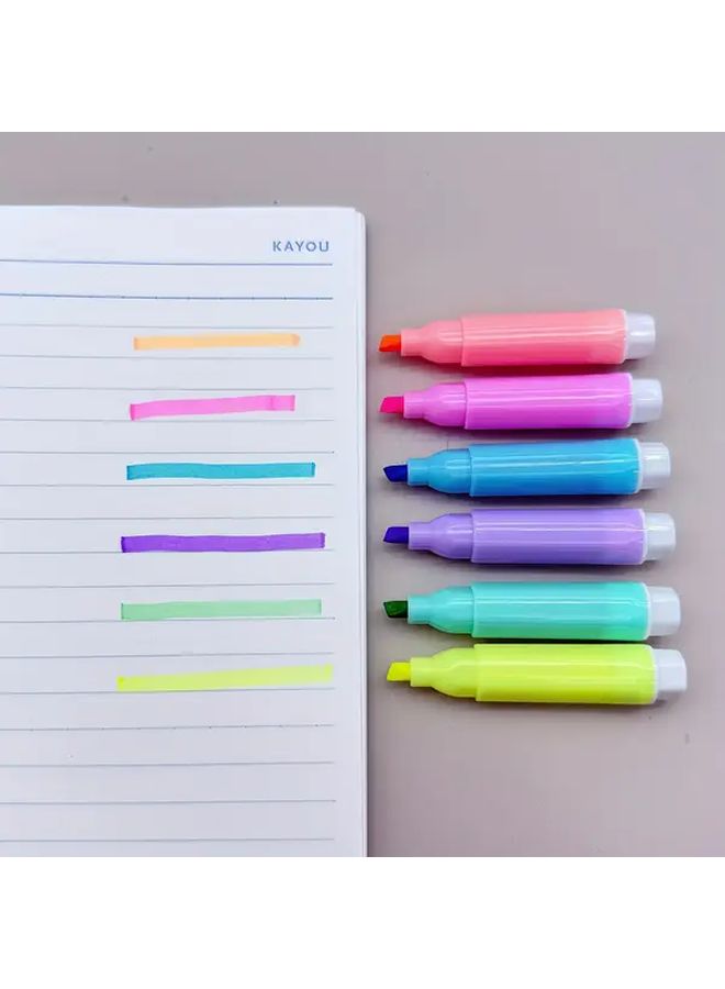 30 Sticks Pencil Shaped Highlighters 6 Vibrant Colors Water Based Ink Markers Compact Portable For Journaling Doodling Classroom Rewards Party Favors - Image 5