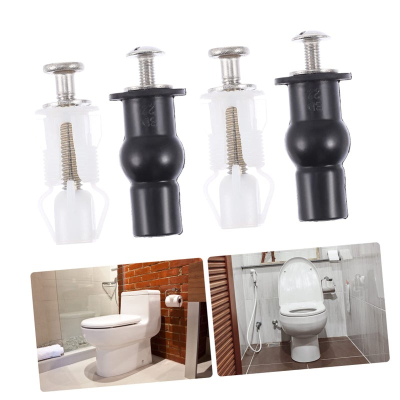 4 Pcs Durable Toilet Seat Hinge Bolts And Screws Easy Installation For Standard Lids - Image 4