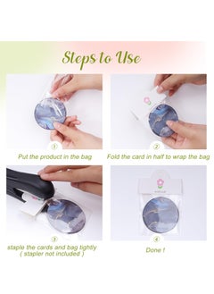 Excefore Car Coaster Packaging, Include 100 Pcs Sublimation Car Coasters Cards and 100 Pcs Self-Adhesive Bags, for Bracelet, Car Coaster, Keychain, Display Cards for Selling, 3.9'×3.14''  - Image 5