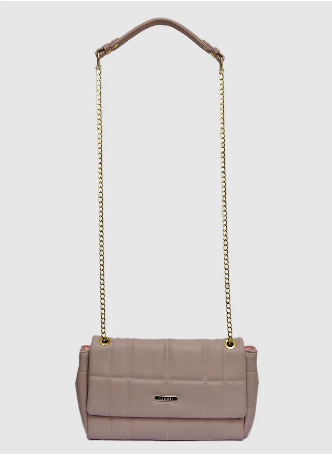 Vincci Quilted Shoulder Bag With Chain Strap