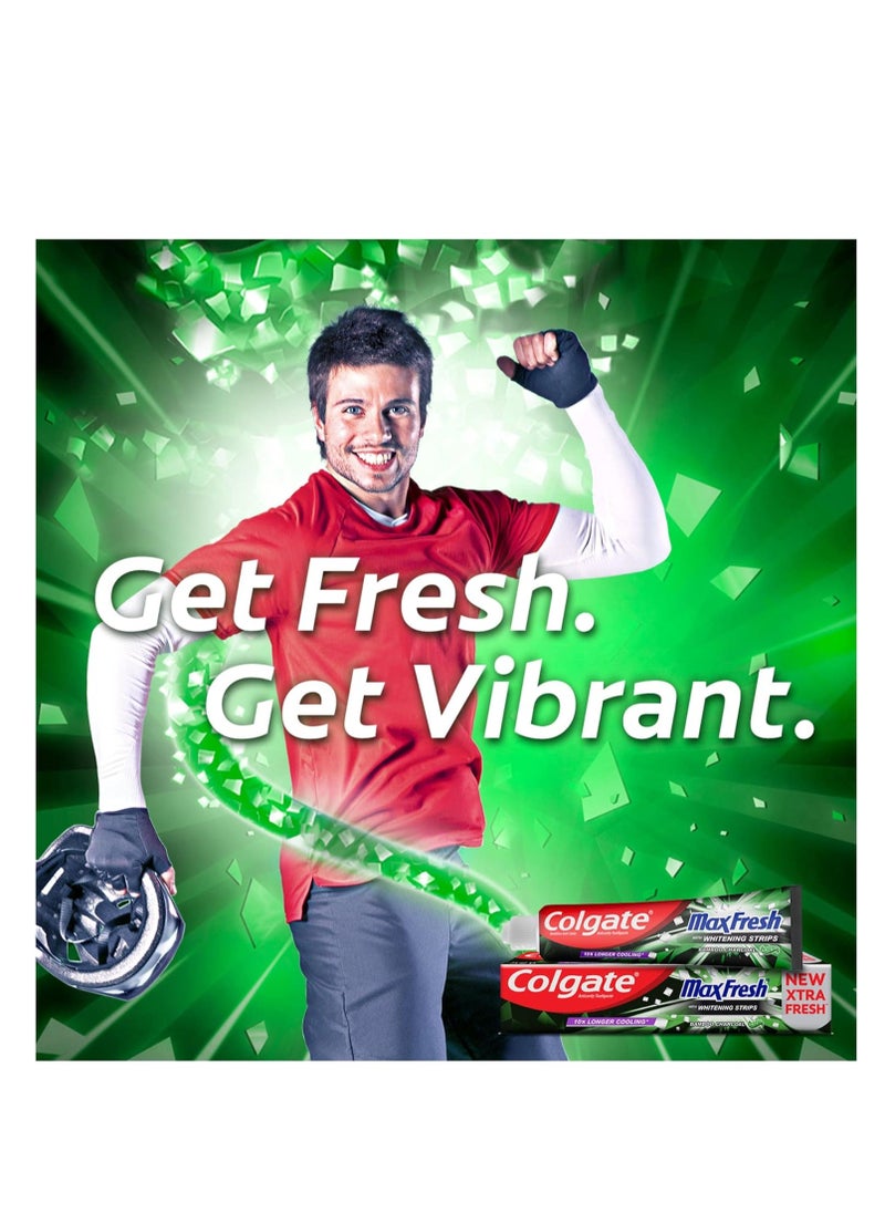 Colgate - Pack Of 3 Colgate Max Fresh Toothpaste With Whitening Strips 100 ml - Image 1