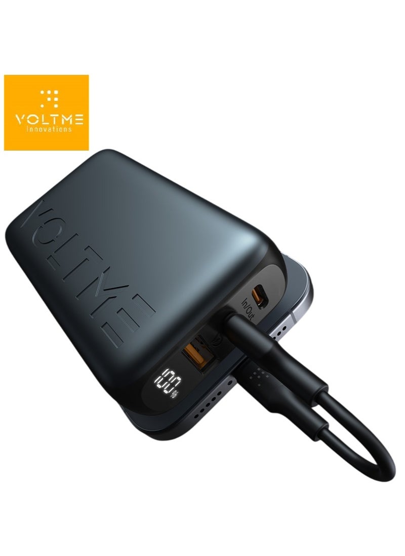 VOLTME - 10000mAh 10000 mAh Power Bank, 35W Portable Charger for iPhone, Triple Port USB-C Fast Charging High-Speed Battery Pack, Ultra-Compact Design with LED Display, Small & Lightweight PowerBank Compatible with iPhone 16/15/14/13/12 Series, Samsung S24/S23/S22, iPad Pro, AirPods, MacBook Air & More - Image 1