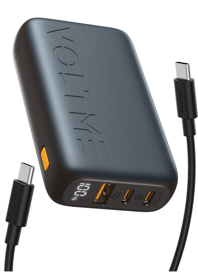 VOLTME - 10000mAh 10000 mAh Power Bank, 35W Portable Charger for iPhone, Triple Port USB-C Fast Charging High-Speed Battery Pack, Ultra-Compact Design with LED Display, Small & Lightweight PowerBank Compatible with iPhone 16/15/14/13/12 Series, Samsung S24/S23/S22, iPad Pro, AirPods, MacBook Air & More - Image 1