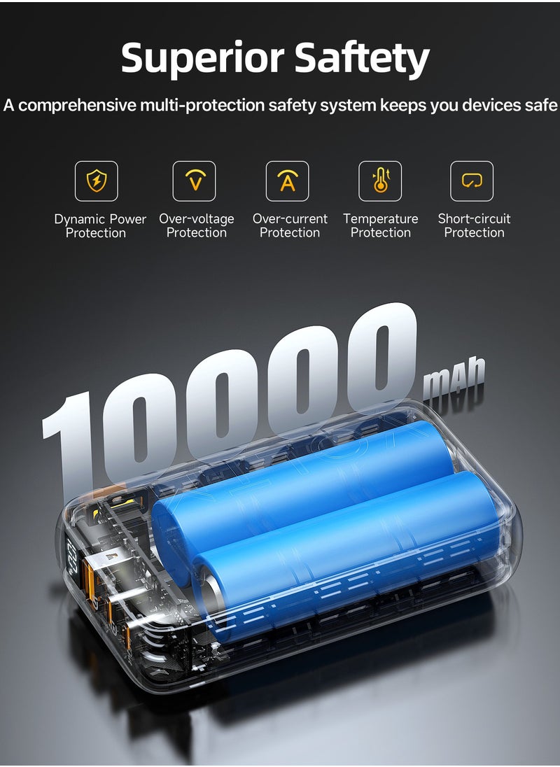 VOLTME - 10000mAh 10000 mAh Power Bank, 35W Portable Charger for iPhone, Triple Port USB-C Fast Charging High-Speed Battery Pack, Ultra-Compact Design with LED Display, Small & Lightweight PowerBank Compatible with iPhone 16/15/14/13/12 Series, Samsung S24/S23/S22, iPad Pro, AirPods, MacBook Air & More - Image 1