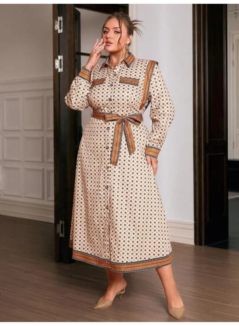 SIMPLEE Oversized women's dress suitable for curvy women's flowing skirt
