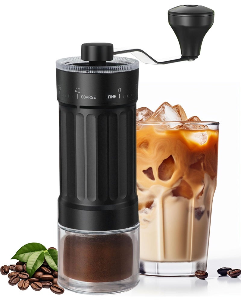 GCCTXG GCCTXC Manual Coffee Grinder with Ceramic Burr Handheld Hand Crank Espresso Grinder for Coarse Drip Fine Pour Over French Press Small Portable for Travel Camping Quiet Adjustable with Grind Settings - Image 2