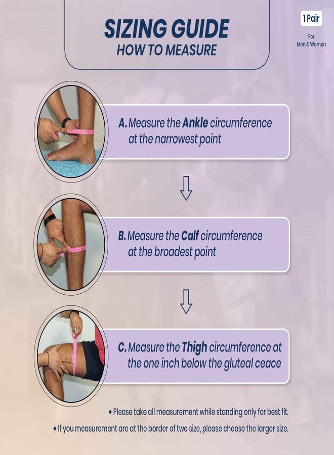 Sorgen Above Knee Anti Embolism (AES) DVT Stockings, (Large), White, 1 Pair - Image 4