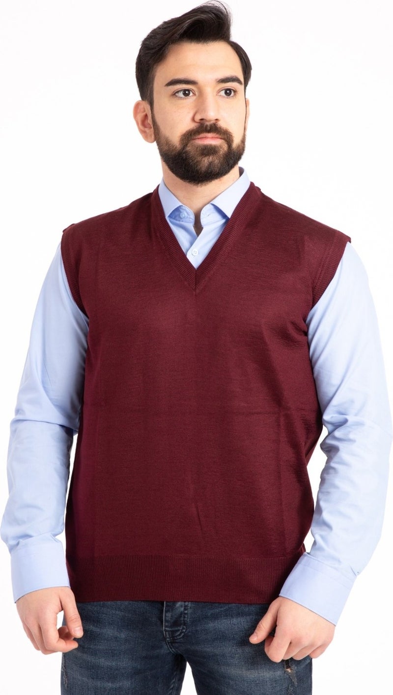 Mutlu City Men's Fine Wool Knitwear Knit Regular Pattern Dad Sweater 5120  - Image 1