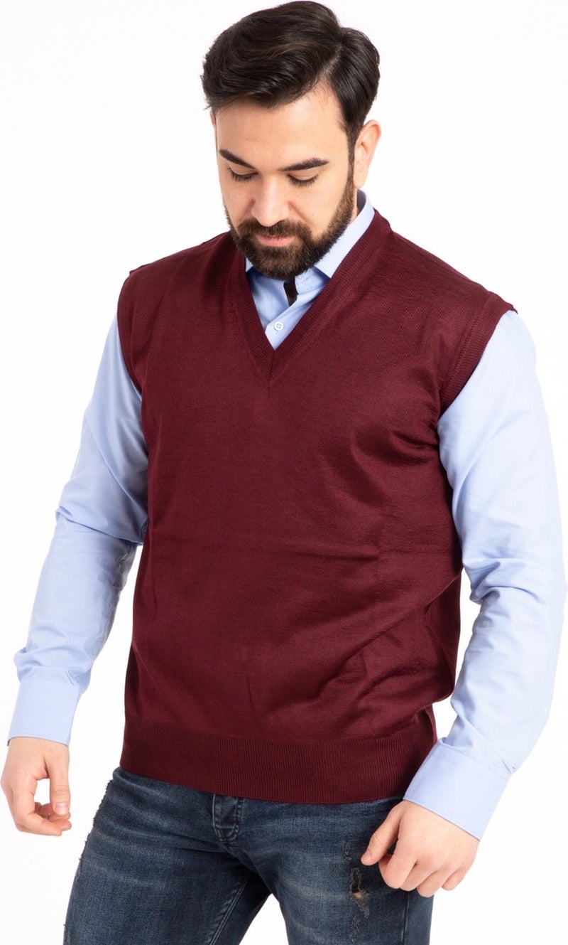 Mutlu City Men's Fine Wool Knitwear Knit Regular Pattern Dad Sweater 5120  - Image 4