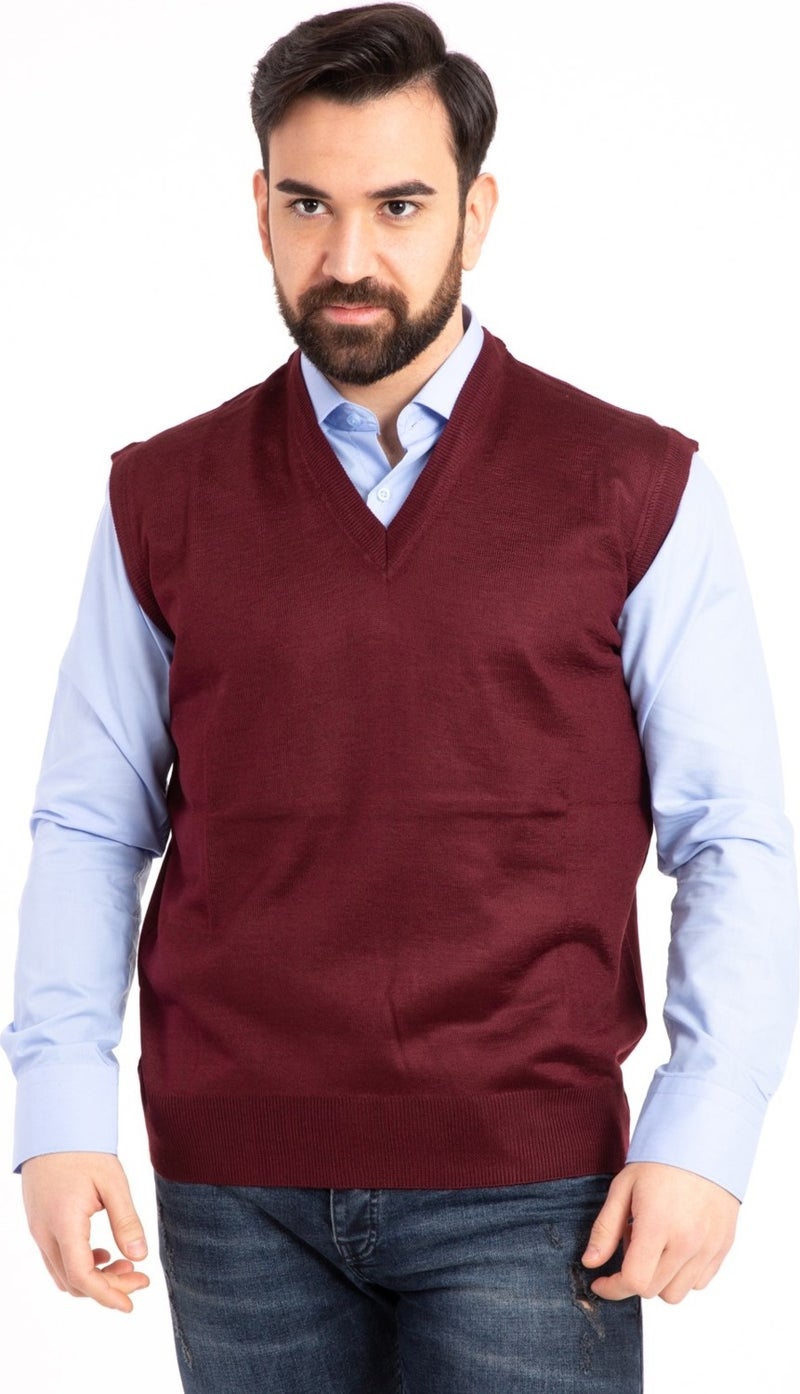 Mutlu City Men's Fine Wool Knitwear Knit Regular Pattern Dad Sweater 5120  - Image 2