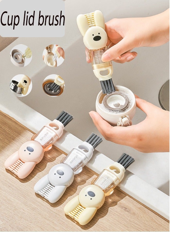 3 in 1 Cup Lid Gap Cleaning Brush Set, Multifunctional Insulation Bottle Cleaning Tools, Mutipurpose Tiny Silicone Cup Holder Cleaner, Home Kitchen Cleaning Tools ，Cleaning brushes for cleaning cup lids, milk bottles, molds (3pcs)  - Image 1