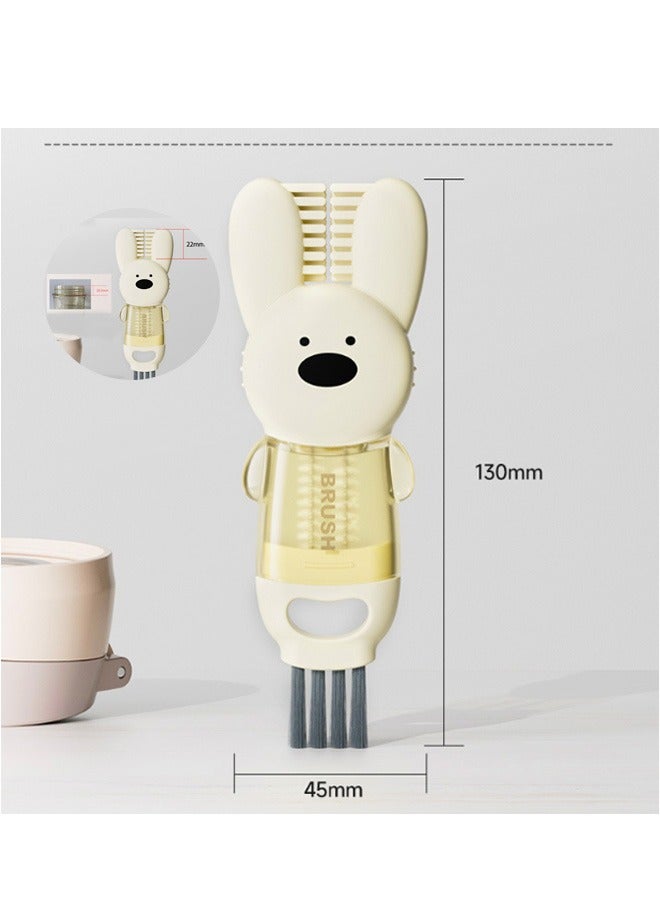 3 in 1 Cup Lid Gap Cleaning Brush Set, Multifunctional Insulation Bottle Cleaning Tools, Mutipurpose Tiny Silicone Cup Holder Cleaner, Home Kitchen Cleaning Tools ，Cleaning brushes for cleaning cup lids, milk bottles, molds (3pcs)  - Image 2