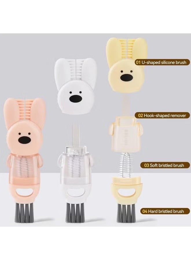 3 in 1 Cup Lid Gap Cleaning Brush Set, Multifunctional Insulation Bottle Cleaning Tools, Mutipurpose Tiny Silicone Cup Holder Cleaner, Home Kitchen Cleaning Tools ，Cleaning brushes for cleaning cup lids, milk bottles, molds (3pcs)  - Image 5