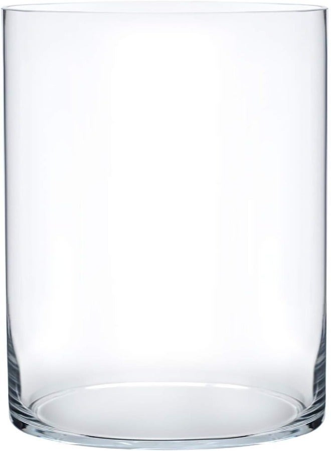 Clear Glass Cylinder Vase – 30cm Tall x 15cm Wide Flower Vase for Centerpieces, Weddings, Events & Home Decor – Large Decorative Table Vase for Floral Arrangements & Candles - Image 1