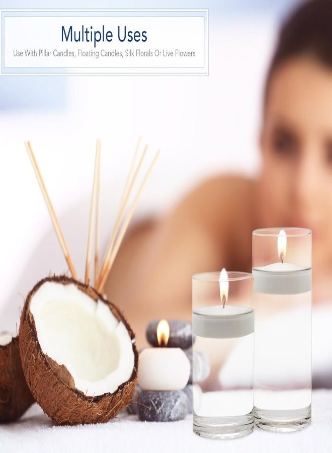 Clear Glass Cylinder Vase – 30cm Tall x 15cm Wide Flower Vase for Centerpieces, Weddings, Events & Home Decor – Large Decorative Table Vase for Floral Arrangements & Candles - Image 2