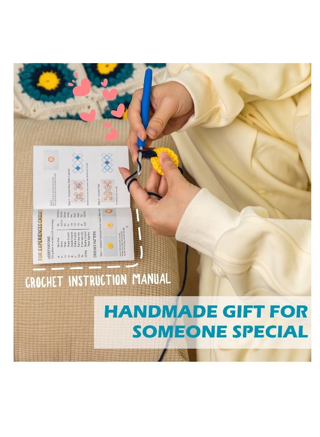 Generic Crochet Kit for Beginners, Crochet Bag Starter Kit with Step-by-Step Video Tutorials, Crochet Tote Bag Set, Knitting Kit Including Yarn, Crochet Hook, Marking buckle, Corydalis - Image 2