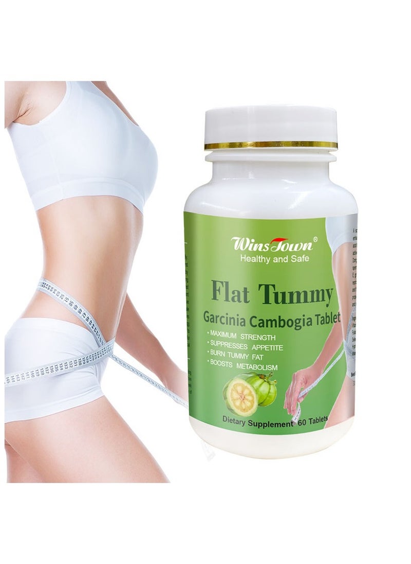 Winstown Slim Flat Tummy Tablets, Flat Tummy Garcinia Cambogia Tablets, Safe Anti Aging Weight Loss Pills, Beauty Slim Weight Loss Tablets For Fat Burn And Body Slimming, (60 Tablets)  - Image 3
