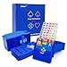 Jranter Bridge Bidding Boxes Set of 4 Premium Bridge Kit Bidding Device in Tournment Texas Holdem Blue Paper Cards - Image 2