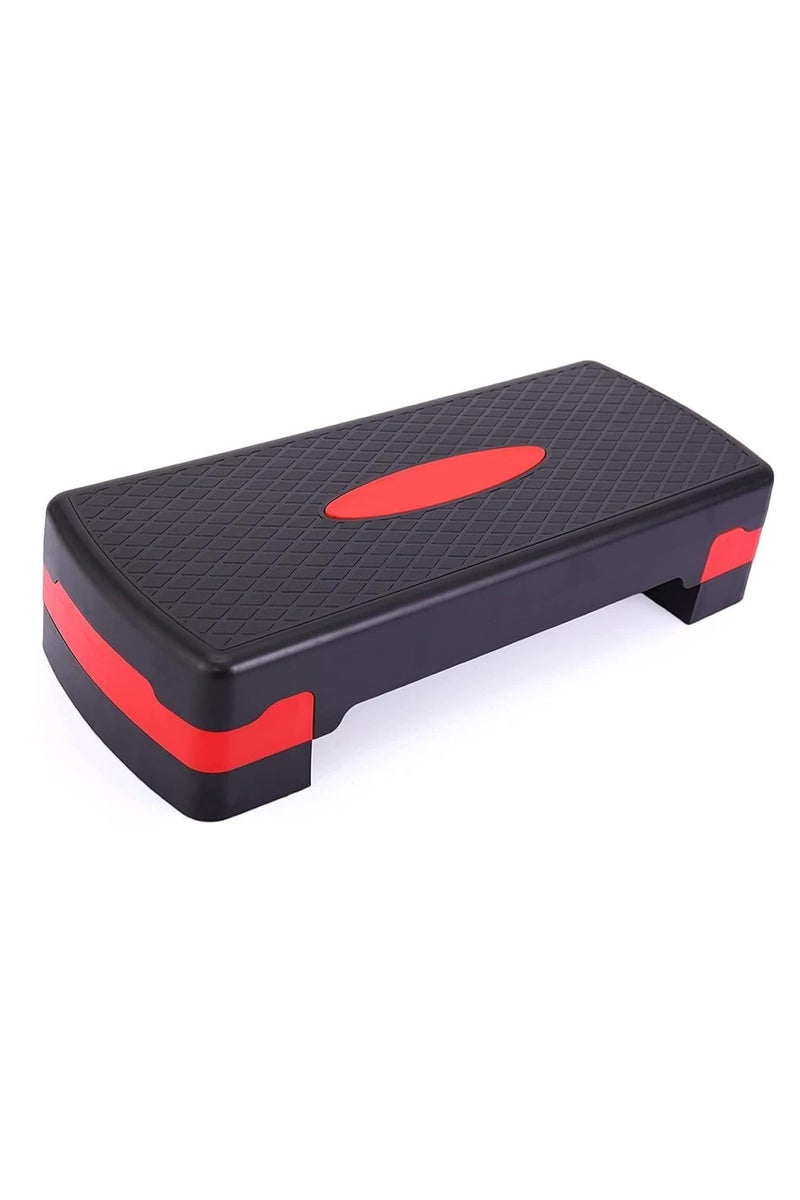 BLOOMING TIME Rhythm Pedal, Home Use Children's Aerobic Training Foot Pedal, Women's Jumping Jack Step Platform, Aerobic Exercise Pedal, Square Adjustable Aerobic Exercise Pedal, Indoor Multi-Functional Fitness Pedal, Black and Red - Image 2