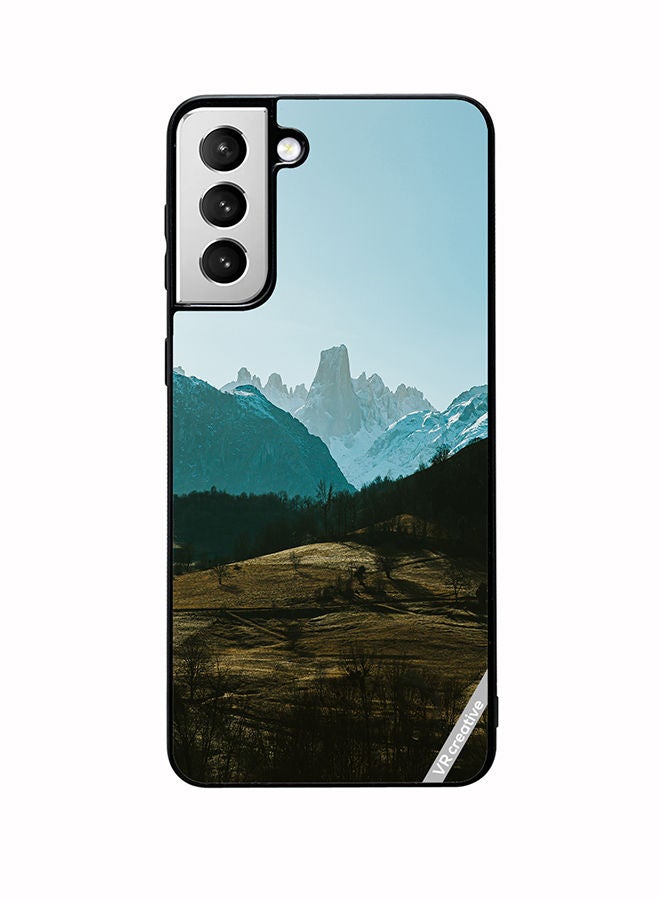 VR CREATIVE Protective Case Cover For Samsung Galaxy S22 Plus 5G Green Hills Design Multicolour - Image 1