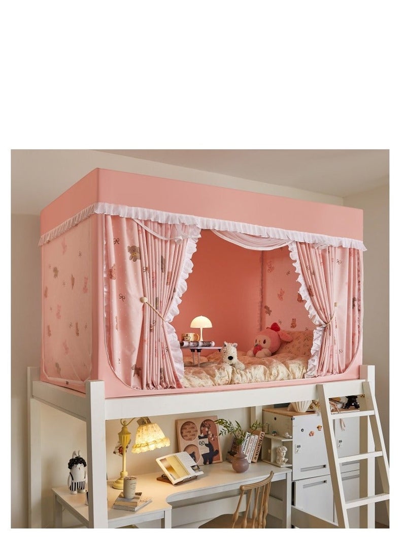 Bed Canopy Tents Curtain Blackout Curtain Single Bed Tent Curtain Student Shading Cloth Bed Canopy Mosquito Net Student Sleep Privacy Protection - Image 1