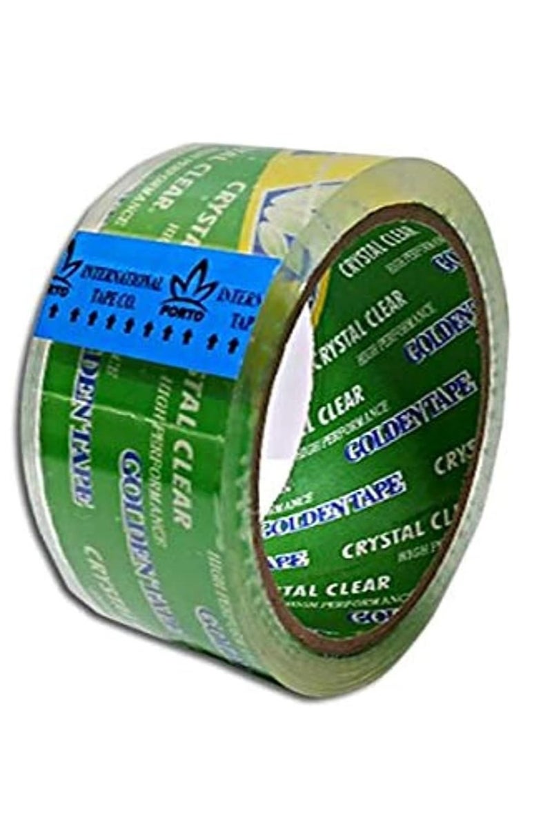 Golden tape High-performance packaging tape for shipping, moving, office, and carton sealing - clear - 100 meters - 3 pieces - Image 1