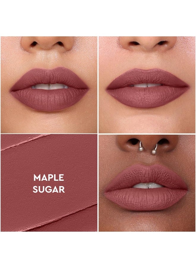 KIRO Airy Matte Liquid Lipstick - Maple Sugar, 5ml | Super-Pigmented, Long-Lasting, hydrating | Waterproof, Smudge-Proof, Lightweight | Infused with Avocado & Apricot Oil - Image 3