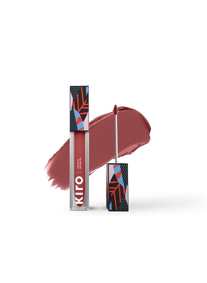 KIRO Airy Matte Liquid Lipstick - Maple Sugar, 5ml | Super-Pigmented, Long-Lasting, hydrating | Waterproof, Smudge-Proof, Lightweight | Infused with Avocado & Apricot Oil - Image 1