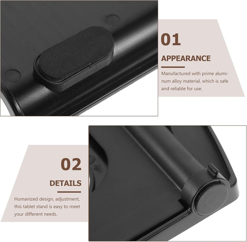 jojofuny Universal Laptop Cooling Stand with Anti-Slip Bracket, Black Adjustable Notebook Support for Desk and Bed Use, Multipurpose Computer Accessory Compatible with Laptops - Image 3