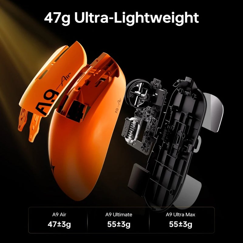 ATK Dragonfly A9 Air Ultimate Plus Wireless Gaming Mouse PAW3955 Nordic 54L15 8K Tri-Mode Lightweight Esports - Image 4