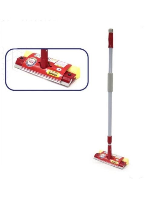 Glass Squeegee With Long Stick 9 Inch Red