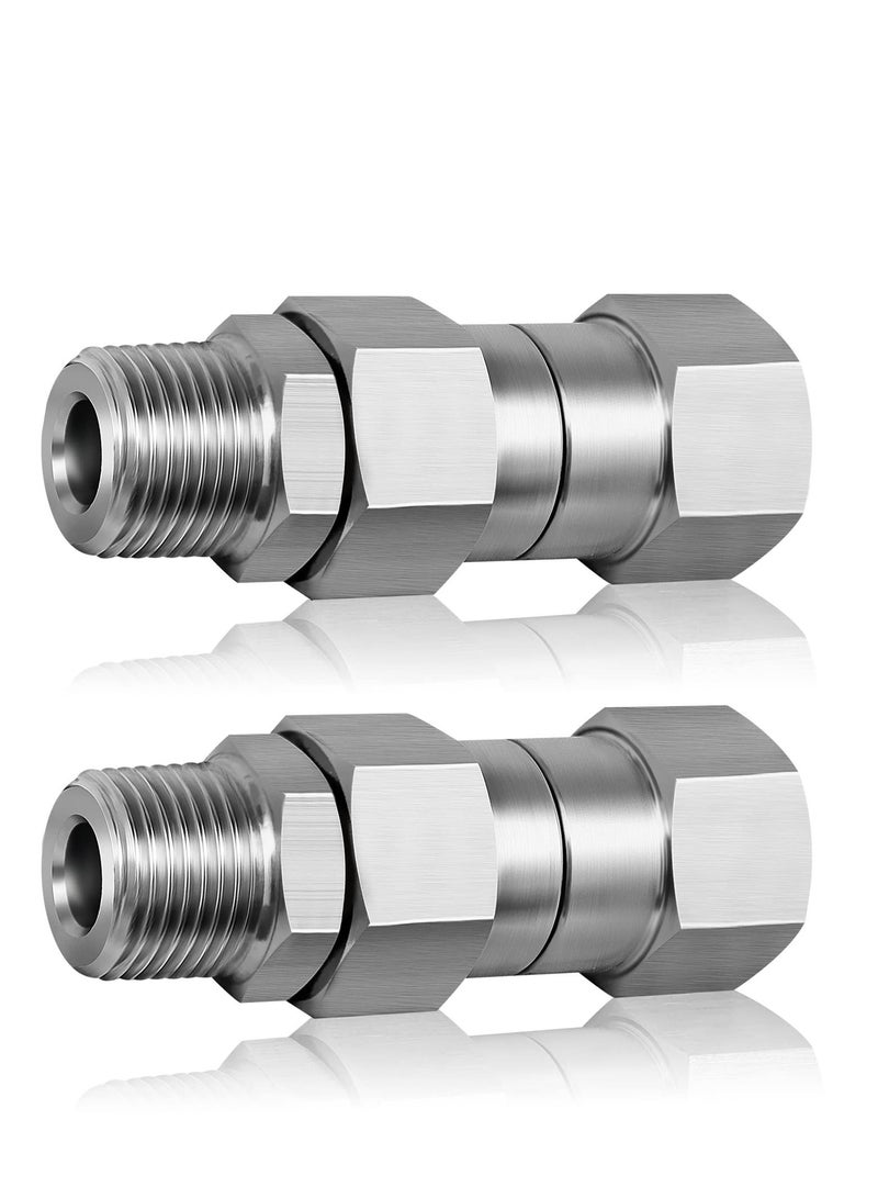 SYOSI 3/8 NPT Pressure Washer Swivel Fittings Kit, 2pcs Pressure Washer Swivel Joints,  360 Degree Kink Free Swivel Fitting For Pressure Washer Gun, Hose - Image 1