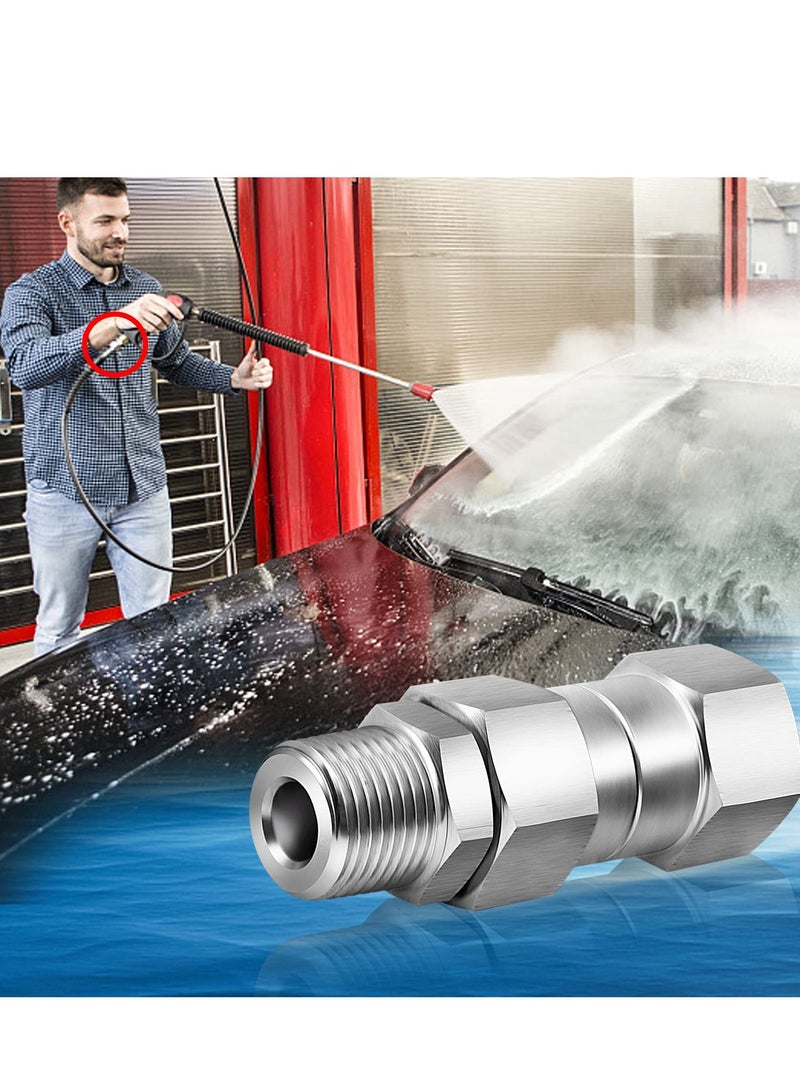 SYOSI 3/8 NPT Pressure Washer Swivel Fittings Kit, 2pcs Pressure Washer Swivel Joints,  360 Degree Kink Free Swivel Fitting For Pressure Washer Gun, Hose - Image 5