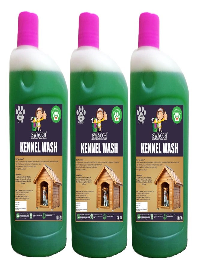 swacch Kennel Wash (500ml) (Pack of 3) Mogra I Pet Stain & Odour Remover I Pet Floor Cleaner Liquid I Dog and Cat Friendly - Image 1