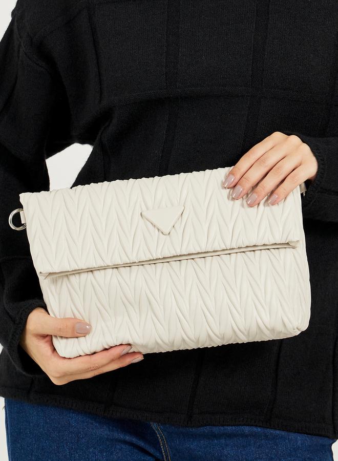 Styli Quilted Crossbody Bag with Chain Strap  - Image 3