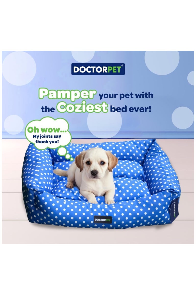 DOCTERPET Doctor Pet Makaron Series Rectangle Pet Bed Large - 95x75x22cm - Soft Washable Fabric, Reversible Cushion, Non-Slip Base - Ideal for Large Cats & Dogs - Image 5