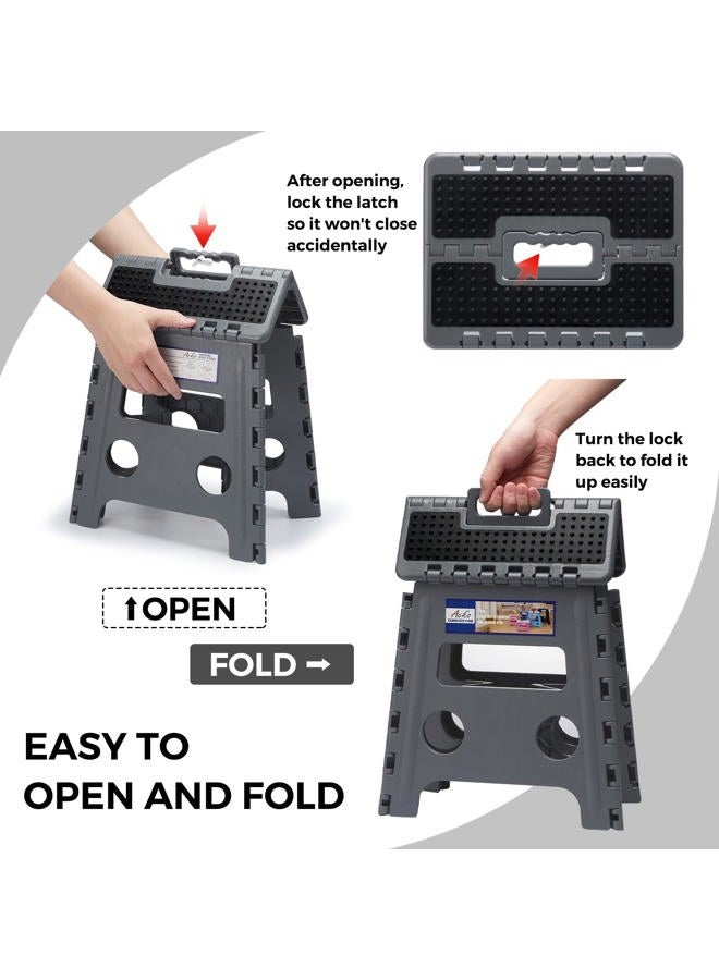Acko Folding Step Stool - 13ââ‚¬Å“Height Premium Heavy Duty Foldable Stool for Kids and Adults, Kitchen Garden Bathroom Stepping Stool (1 Pack) - Image 2