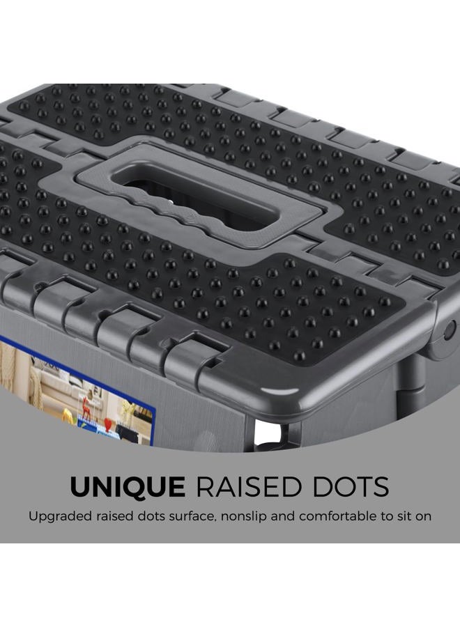 Acko Folding Step Stool - 13ââ‚¬Å“Height Premium Heavy Duty Foldable Stool for Kids and Adults, Kitchen Garden Bathroom Stepping Stool (1 Pack) - Image 4