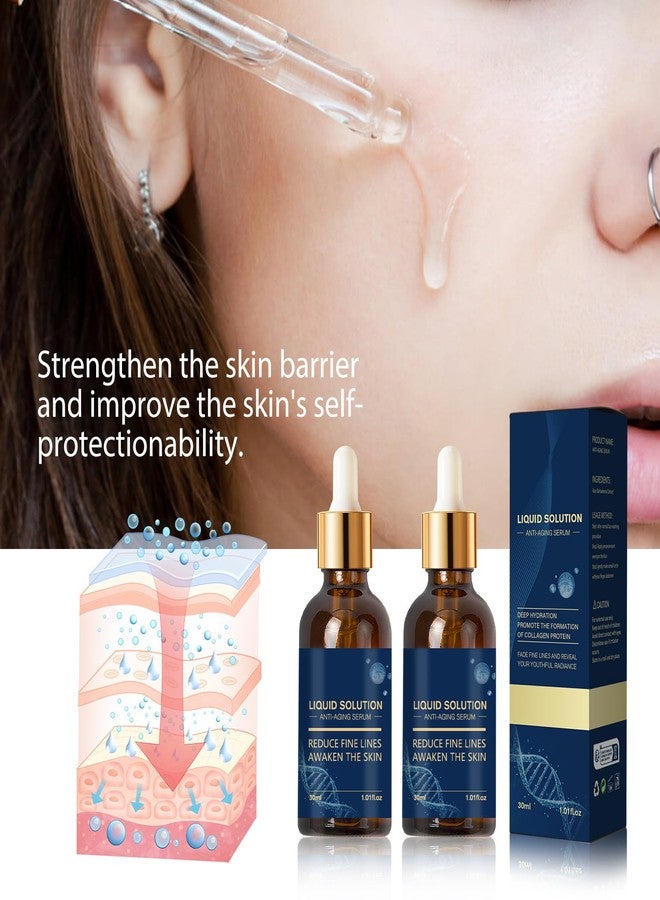 Grospe 2 Pcs Stock Solution Facial Serum in a Bottle，Face Moisturizing & Anti-Wrinkle Serum，Reduces Wrinkles, Firms Skin, Deeply，Moisturizes and Nourishes Skin，1.01 FL OZ Each - Image 5