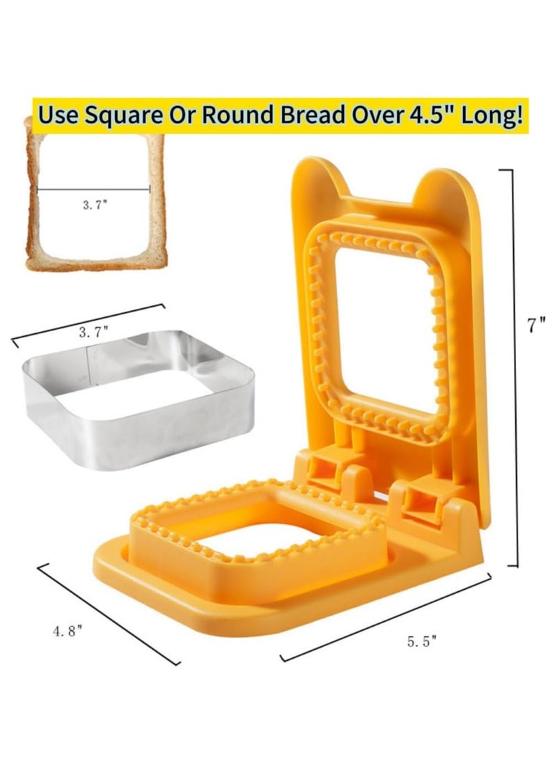 Oasisgalore - Sandwich Cutter and Sealer, Cookie Bread Pancake Maker, Square Sandwich Shape Cutters, Sandwich Cutter for Cookie, Bread Pancake, and Sandwich - Image 1