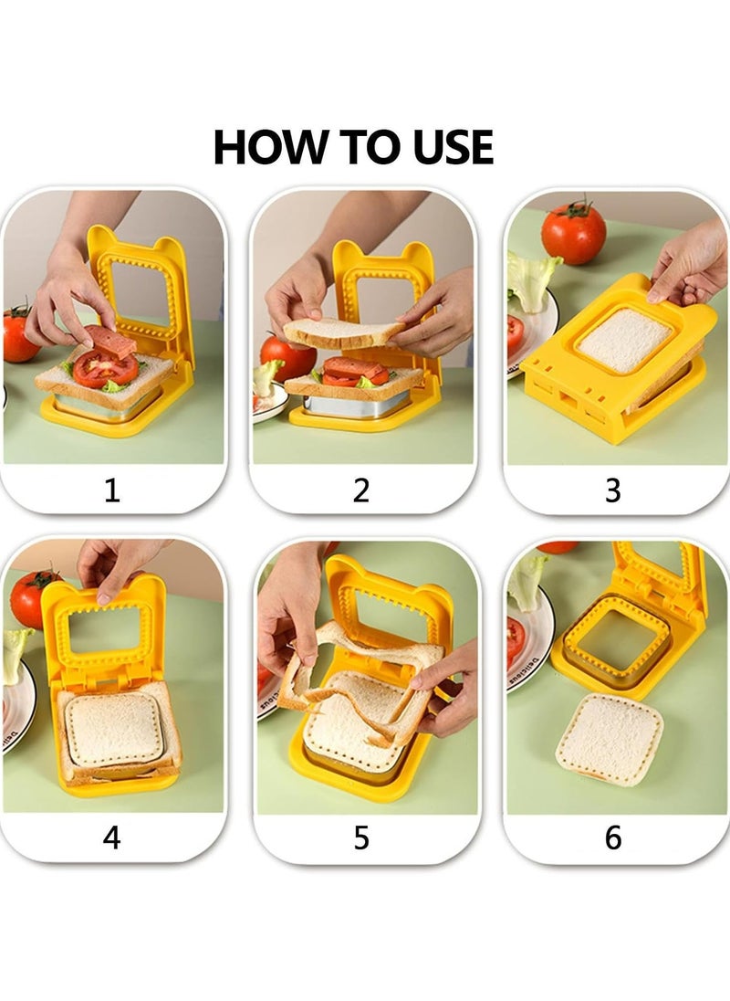 Oasisgalore - Sandwich Cutter and Sealer, Cookie Bread Pancake Maker, Square Sandwich Shape Cutters, Sandwich Cutter for Cookie, Bread Pancake, and Sandwich - Image 1