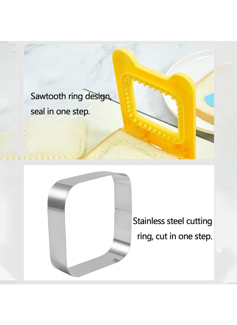 Oasisgalore - Sandwich Cutter and Sealer, Cookie Bread Pancake Maker, Square Sandwich Shape Cutters, Sandwich Cutter for Cookie, Bread Pancake, and Sandwich - Image 1